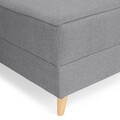 Coltar extensibil cu lada si sezlong interschimbabil, Lecce, L.230 l.76/140 H.90, stofa, gri deschis