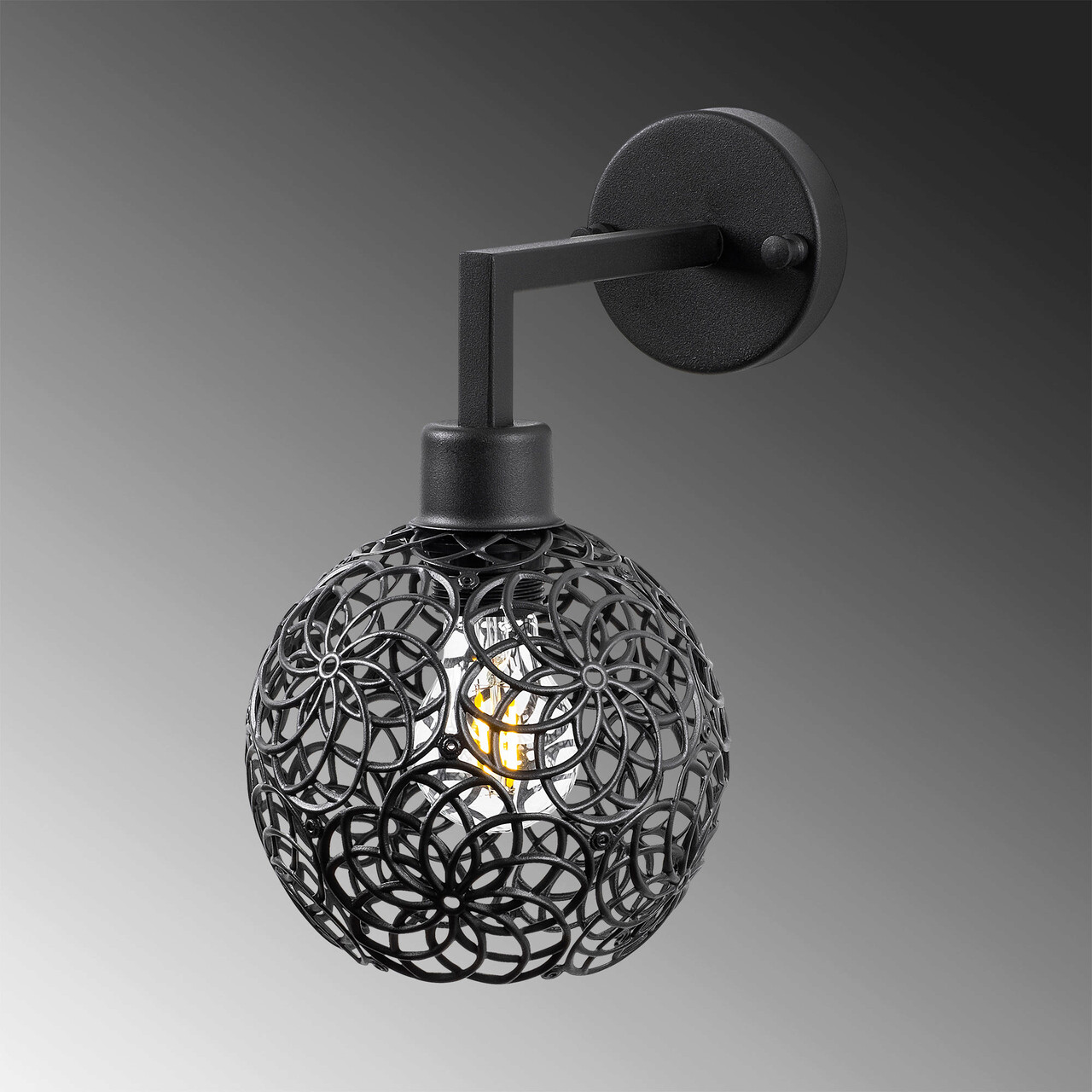 Aplica de perete, Fulgor, 942FLG2162, Metal, Negru - 2 | YEO