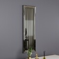 Oglinda decorativa, Siam, Boss, 30x90x3 cm, MDF , Argintiu