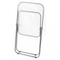 Scaun suprapozabil, Alan, 48 x 47 x 75 cm, plastic/metal, transparent