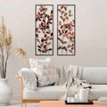 Decoratiune de perete, Olips 3, Metal, 32 x 90 cm, 2 piese, Multicolor