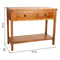 Consola Creaciones Meng, 95x78x41 cm, lemn de pin, maro