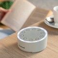 Dispozitiv cu sunete albe pentru dormit White Noise Slewel, InnovaGoods, incarcare USB, 400 mAh, Ø9 x 4.2 cm, gri
