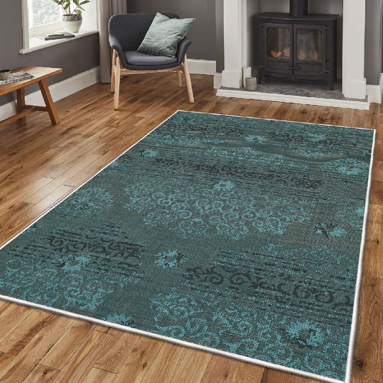 Covor, Els1901, 160x230 cm, Catifea, Multicolor — imaginea 2