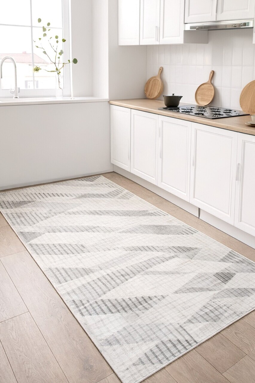 Covor, CLR-7385-HALI-36, 100x300 cm, Poliester, Gri — imaginea 2