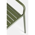 Banca pentru gradina, Dalya, Bizzotto, 88x35x51 cm, otel, verde, finisaj mat