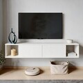 Comoda TV, Hanah Home, Twist, 160x29x29 cm, Alb