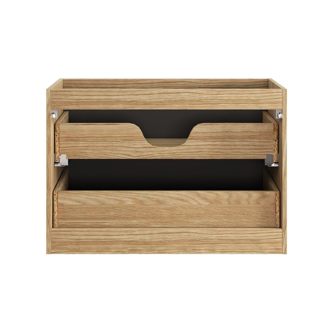 Set mobiler baie, dulap cu lavoar, 80 cm Mona, Ocean Black, Comad, MDF/PAL laminat, negru mat/stejar — imaginea 6