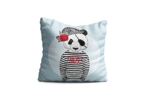 Perna decorativa Panda Pirate, Oyo Kids, 43×43 cm, poliester, multicolor mezoni.ro imagine 2022 by aka-home.ro