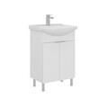 Dulap de baie cu chiuvetă, Hanah Home, Purus 55, Alb