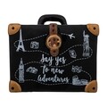 Pusculita, Suitcase, Creaciones Meng, 16x14.3 cm, ceramica, negru