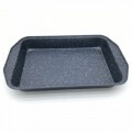 Tava pentru cuptor non-stick, Vanora Home,  39 x 26 x 5.5 cm, otel carbon, negru