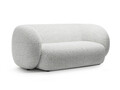 Canapea modulara 2 locuri, Kate, Micadoni, 183x99x76 cm, tesatura structurata, gri deschis melanj