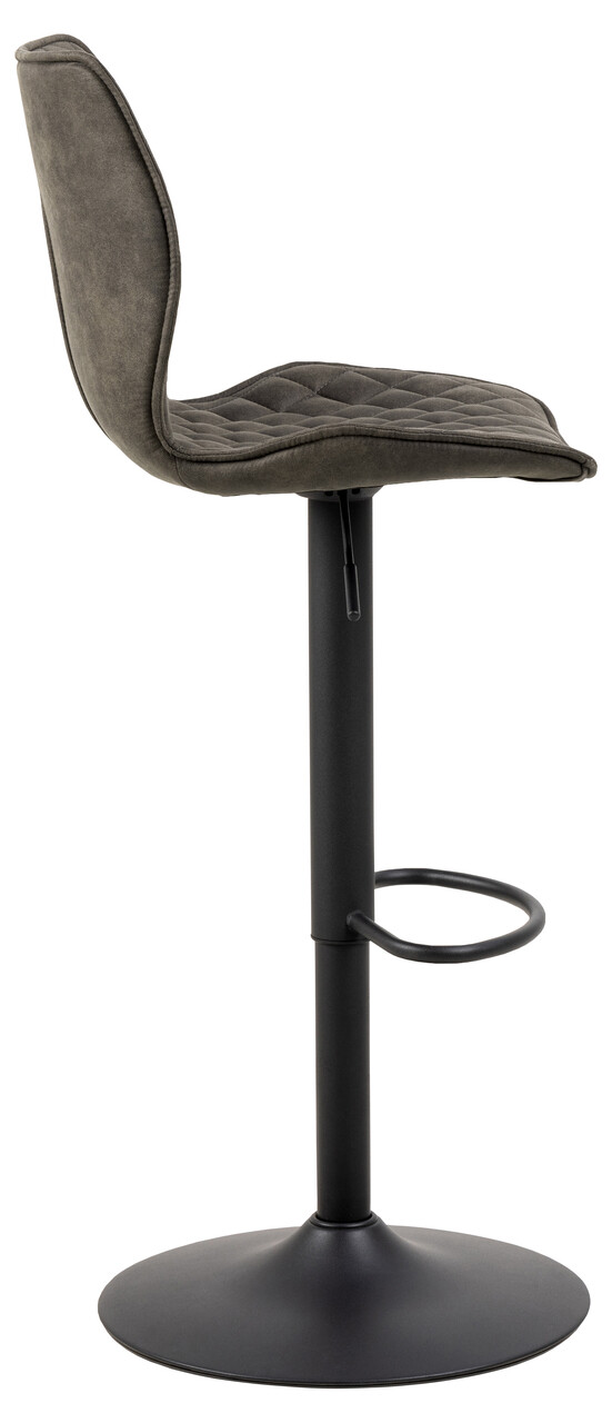 Scaun de bar Naomi, Actona, 45.5x50.5x116 cm, rotativ, poliester/otel, antracit - view 4