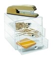 Organizator pentru cosmetice iDesign, 3 compartimente, 16.5x16.5x16.5 cm