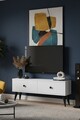 Comoda TV, Hanah Home, Mona 120, 120x40.5x32 cm, PAL , Alb