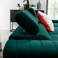 Coltar extensibil dreapta 3 locuri ELTAP, RT-38VE, Grayson, 278x205x92 cm, lemn/poliester, verde inchis