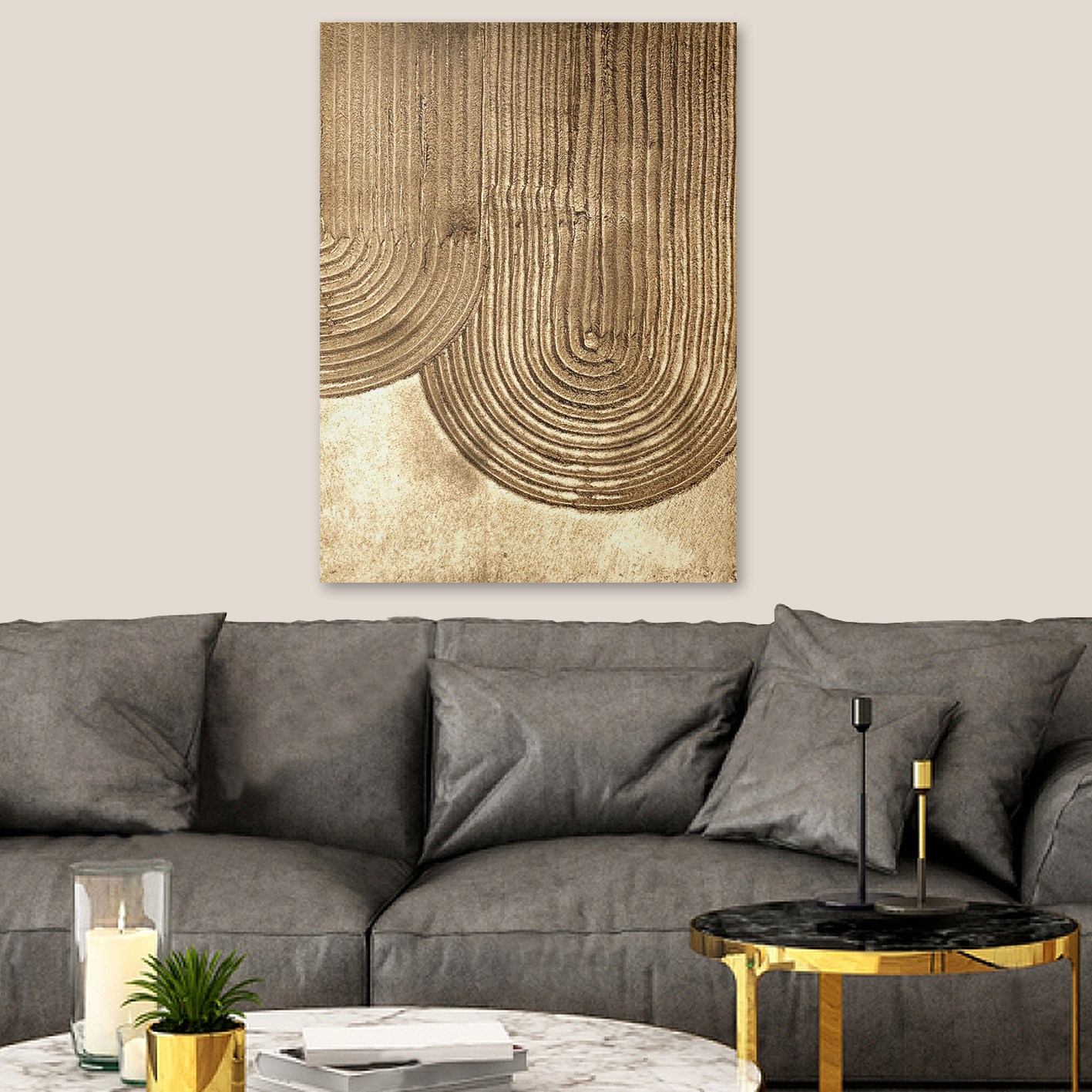 Tablou decorativ 3D, RFB22_70100, Canvas, Rama din lemn (grosime 3 cm), Multicolor
