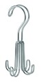 Cuier pentru curele Classico, iDesign, 7x7x16.5 cm, 4 agatatori, otel