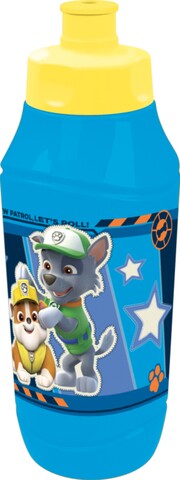 Bidon sport paw patrol, nickelodeon, 350 ml, plastic, albastru