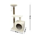 Casă pentru pisici, Paws & Whiskers, Liora, MATERIAL TEXTIL WELSOFT, Alb
