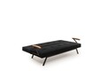 Canapea extensibila cu 3 locuri, Futon, 859FTN2904, Metal , Negru