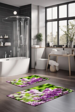 Set covorase de baie, Cartwright, CT-5143, Poliester, Multicolor