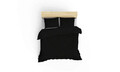 Lenjerie de pat dubla Super King (EU) (IT), 3 piese, Elegant - Black, Cotton Box, Bumbac Satinat