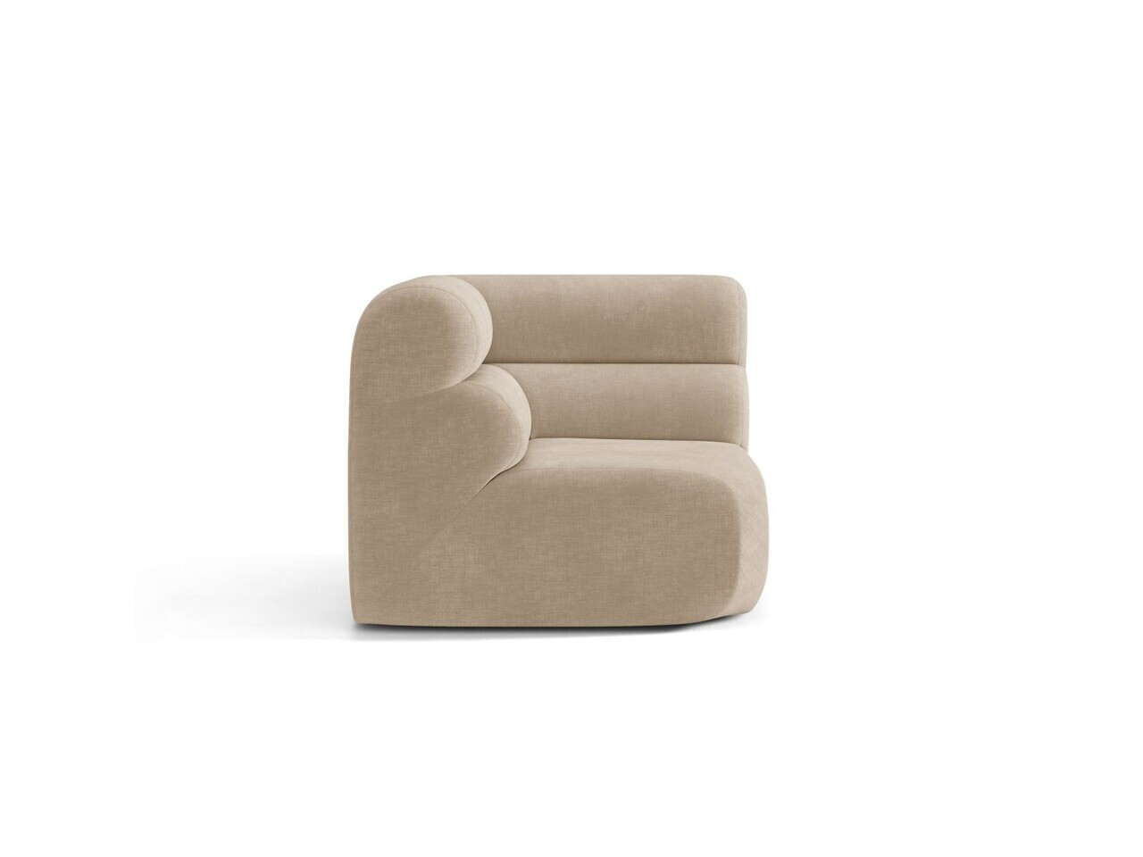 Modul coltar, Neo, Micadoni Home, 100x100x83 cm, tesatura Chenille, bej inchis — imaginea 3