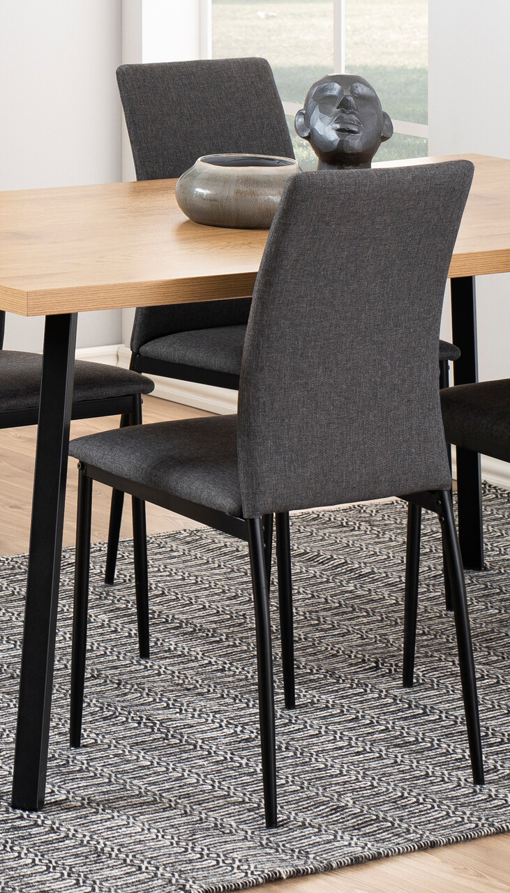 Scaun Demina, Actona, 43.5x53x92 cm, poliester/otel, gri - view 4