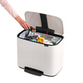 Cos de gunoi cu pedala, Brabantia, Bo Pedal, 36 L, 36.3x54x44 cm, otel, alb