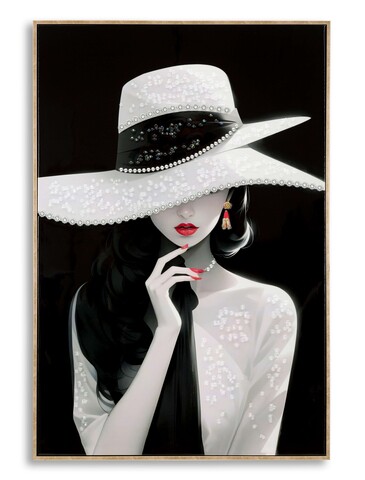Tablou decorativ Marty -H, Mauro Ferretti, 62x92 cm, lemn de pin/canvas pictat si lacuit, multicolor