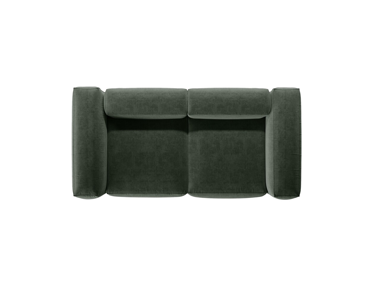 Canapea 2 locuri, Bergamo, Cosmopolitan Design, 224x108x70 cm, tesatura structurata, verde muschi - 1 | YEO