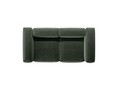 Canapea 2 locuri, Bergamo, Cosmopolitan Design, 224x108x70 cm, tesatura structurata, verde muschi