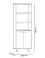 Biblioteca Diamond, Ametti, 60 x 35 x 180 cm, oak/antracit