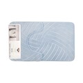 Set 2 covorase de baie, Casa Plastor, Spirals, 45 x 73 cm, 37 x 45 cm, poliester/poliuretan/PVC, bleu