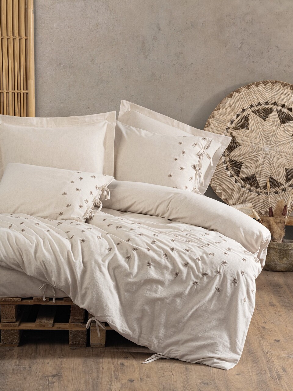 Lenjerie de pat dubla, Arie, Cotton Box, 25% in / 75% bumbac