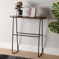 Consola Emmitt, Versa, 80 x 23.5 x 80 cm, MDF/metal, negru