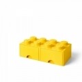 Cutie de depozitare LEGO, 2 sertare, 940 ml, polipropilena, galben