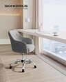 Scaun de birou, Songmics, respirabil, 60.8x58x86-96 cm, 150 kg, gri dove