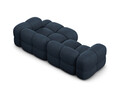 Coltar dreapta 3 locuri, Loretto, Cosmopolitan Design, 250x147x68 cm, tesatura structurata, albastru inchis