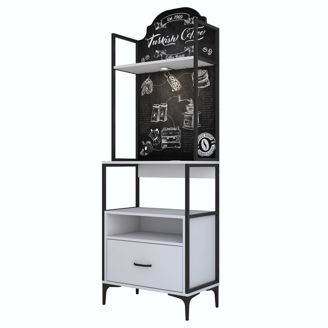 Dulap multifunctional, Hanah Home, JE155, 70x205x40 cm, PAL melaminat, Alb - view 9