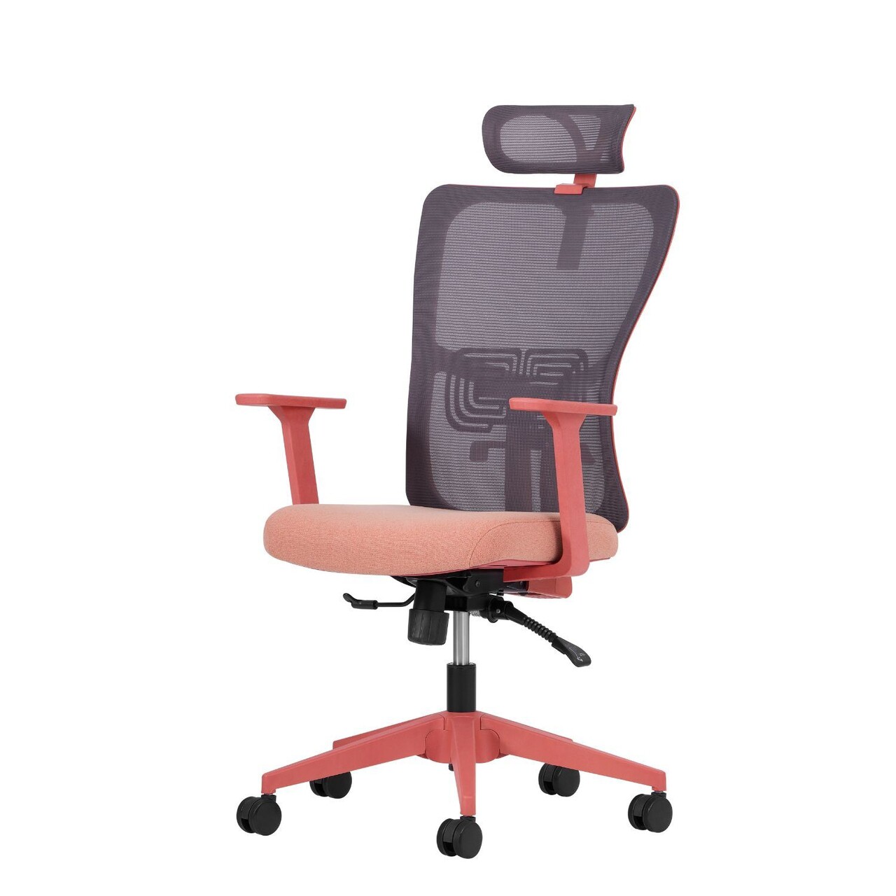 Set scaune de birou (2 piese), Hanah Home, Lumbar 126, Plastic, Roz somon - view 4