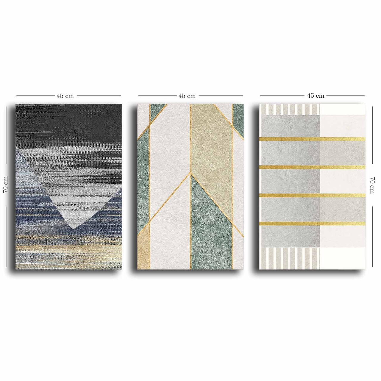 Set 3 tablouri decorative, 3P4570GSC-006, Lemn, Multicolor - view 4