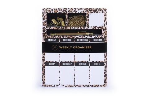 Organizator saptamanal si accesorii, Pattern Black Gold, Tri-Coastal Design