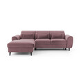 Coltar extensibil stanga 4 locuri ELTAP, Foble, 267x196x100 cm, lemn/poliester, roz inchis
