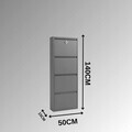 Pantofar, Hanah Home, 4 Doors Lock, 50x140x15 cm, Antracit