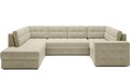 Coltar extensibil stanga 5 locuri ELTAP, LT-04MO, Blewett, 299x198x82 cm, lemn/poliester, bej
