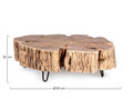 Masuta de cafea Eneas, Bizzotto, 90x90x30 cm, lemn de salcam