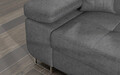 Coltar extensibil dreapta 4 locuri ELTAP, Armd-37, Armando, 289x203x85 cm, lemn/poliester, gri